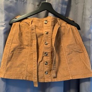 ‼️CLEARANCE‼️Corduroy Miniskirt - Cognac